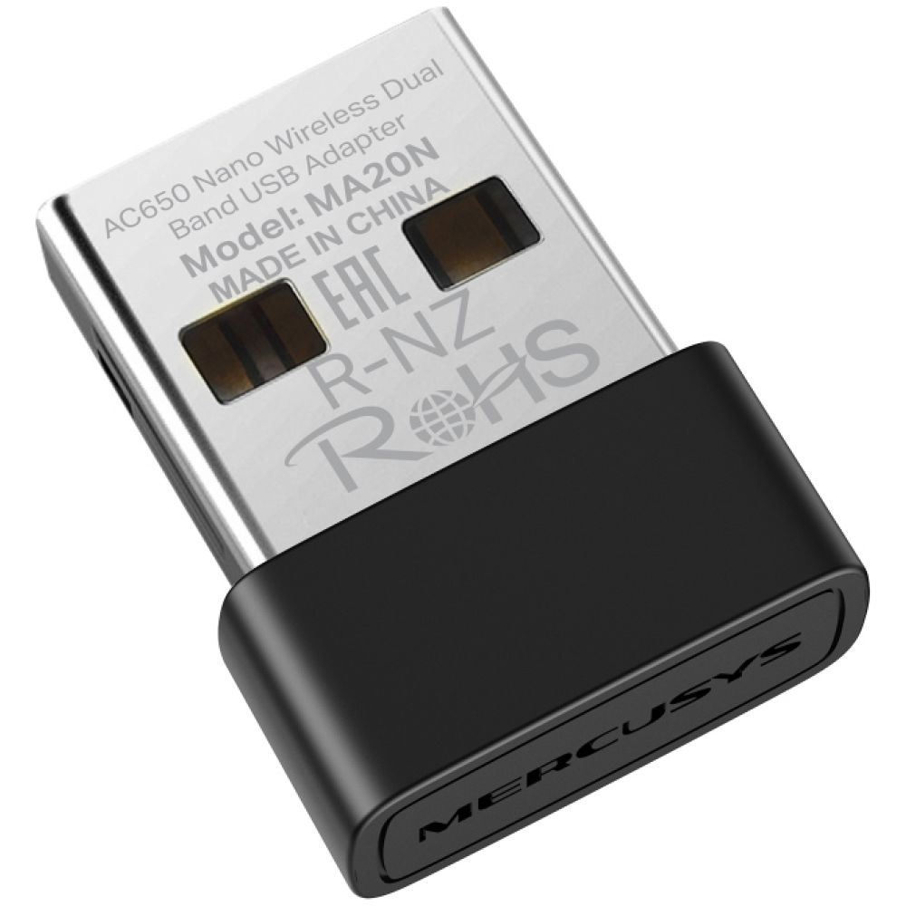 MERCUSYS ασύρματος USB αντάπτορας δικτύου MA20N, 650Mbps AC650, Ver 1.0