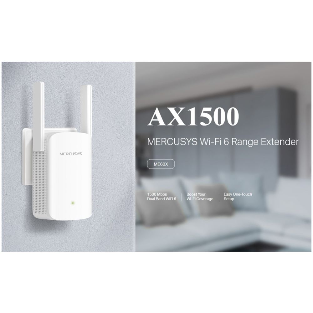 MERCUSYS range extender ME60X, WiFi 6, 1500Mbps AX1500, Ver. 1.0 - Image 2