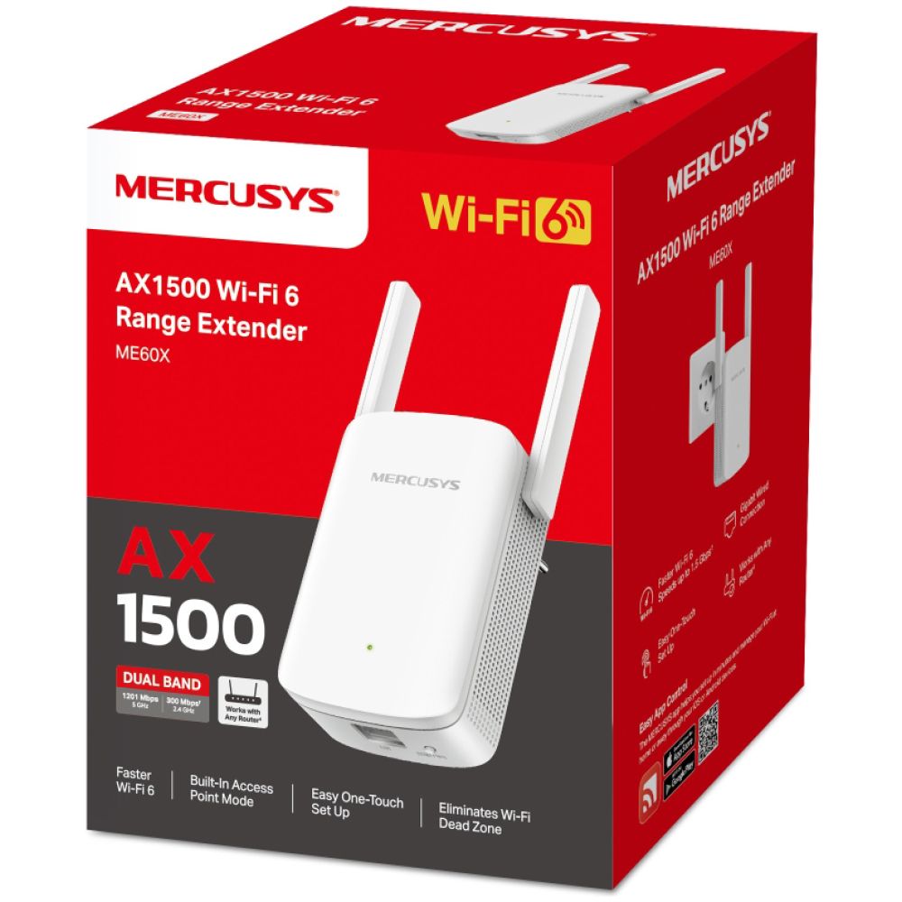 MERCUSYS range extender ME60X, WiFi 6, 1500Mbps AX1500, Ver. 1.0 - Image 8