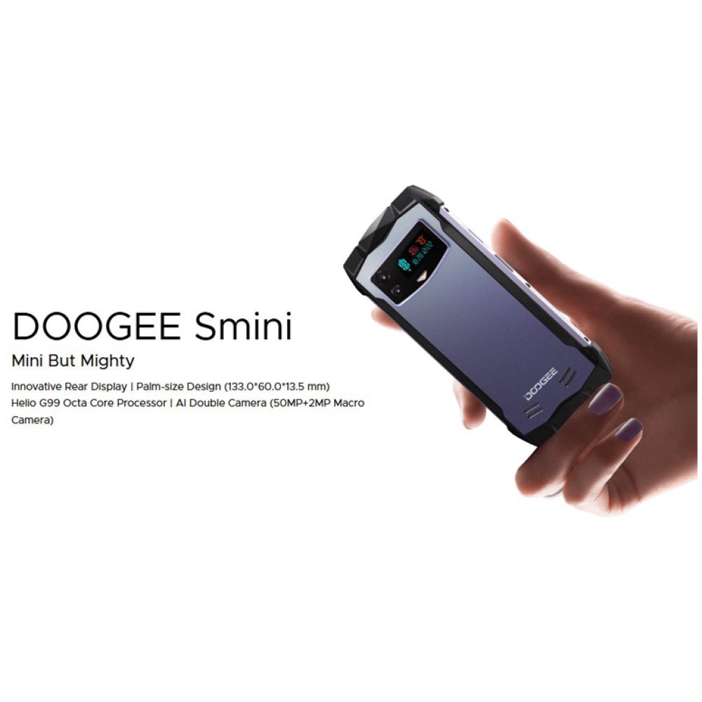 DOOGEE smartphone S Mini, 4.5", 8/256GB, 3000mAh, IP68/IP69K, ασημί - Image 2