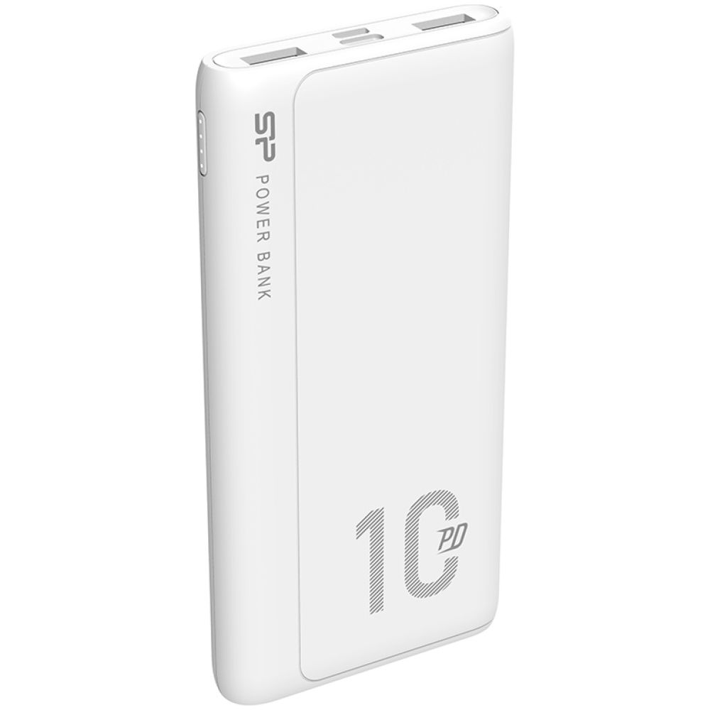 SILICON POWER power bank QP15, 10000mAh, 2x USB & USB Type-C, 3A, λευκό