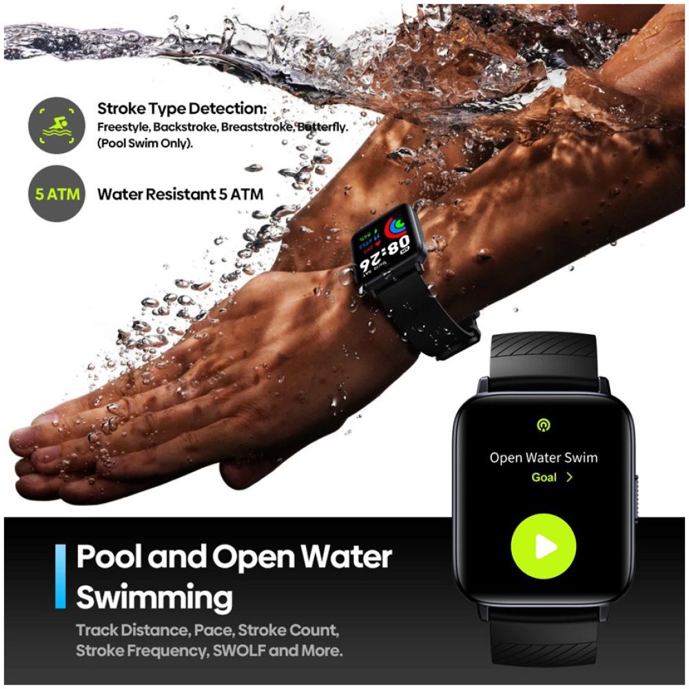 ZEBLAZE smartwatch Swim, 1.69", GPS, heart rate, 5 ATM, μαύρο - Image 2