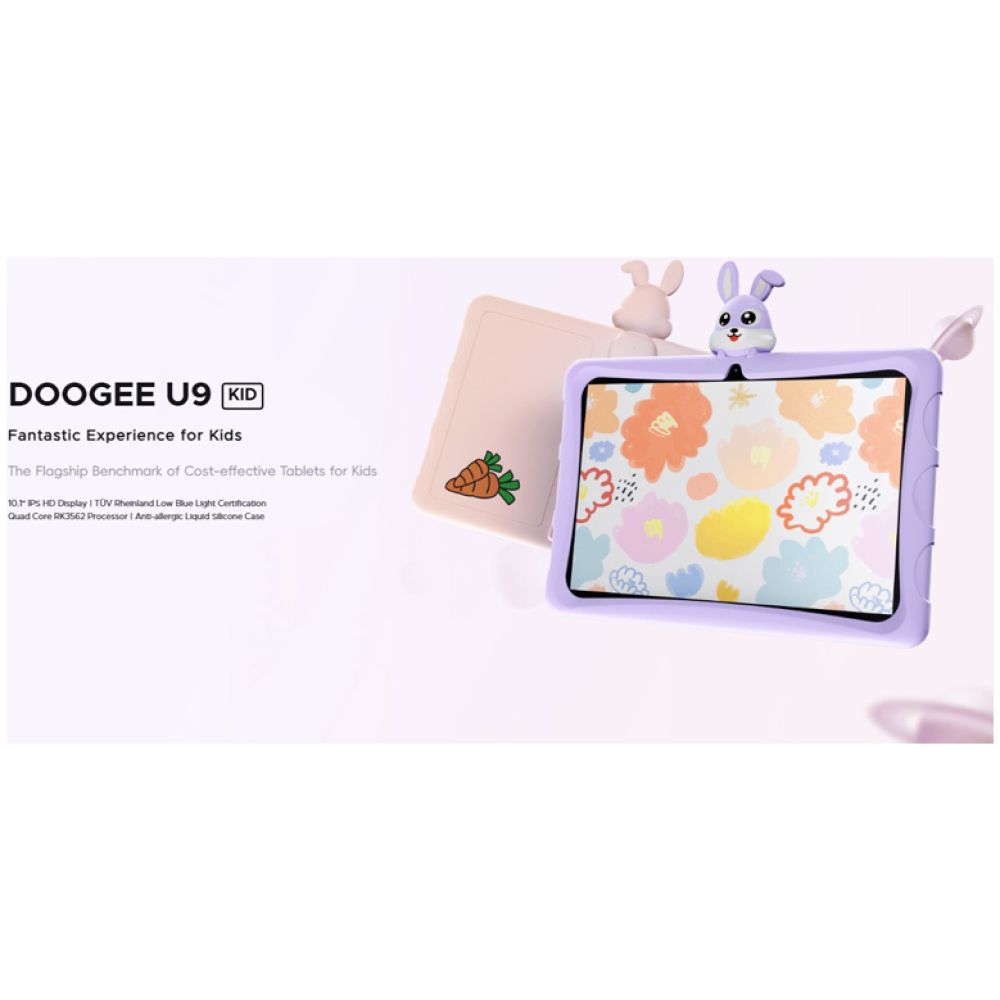 DOOGEE tablet U9 KID, 10.1", 3/64GB, Android 13, 5060mAh, ροζ - Image 2