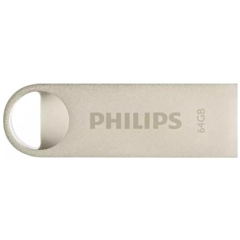 Philips Moon 64GB USB 2.0 Stick Ασημί (FM64FD160B/00) (PHIFM64FD160B-00)