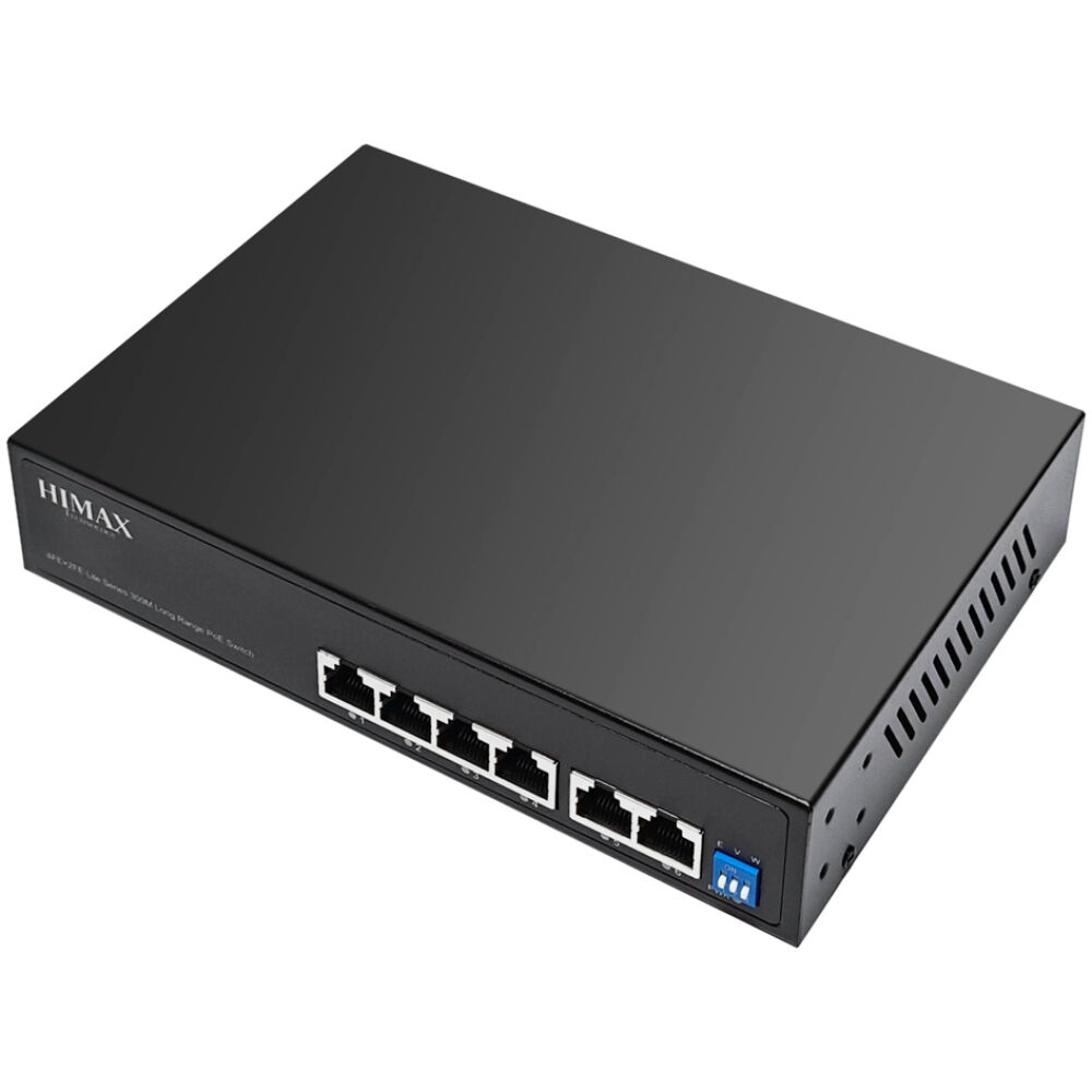 HIMAX PoE switch PS1402E-L, 4x Ethernet PoE & 2x Ethernet θύρες, έως 100Mbps - Image 4