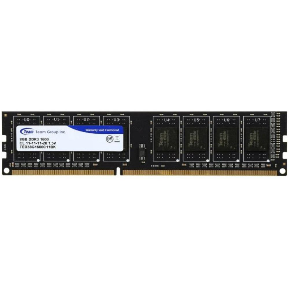 TeamGroup Μνήμη RAM DDR3 8GB PC 1600 Team Group Elite CL11 retail 1x8GB (TED38G1600C1101)