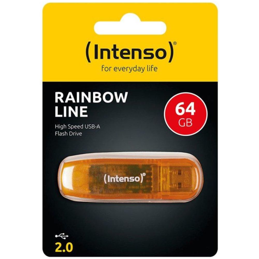 Intenso USB 2.0 Stick 64GB Rainbow Line Orange (3502490) (NSO3502490)