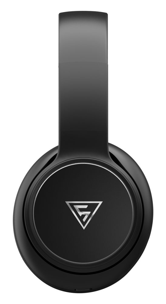 DOQAUS headphones DESIGN 3, ασύρματα & ενσύρματα, Φ40mm, 600mAh, μαύρα/καφέ - Image 3