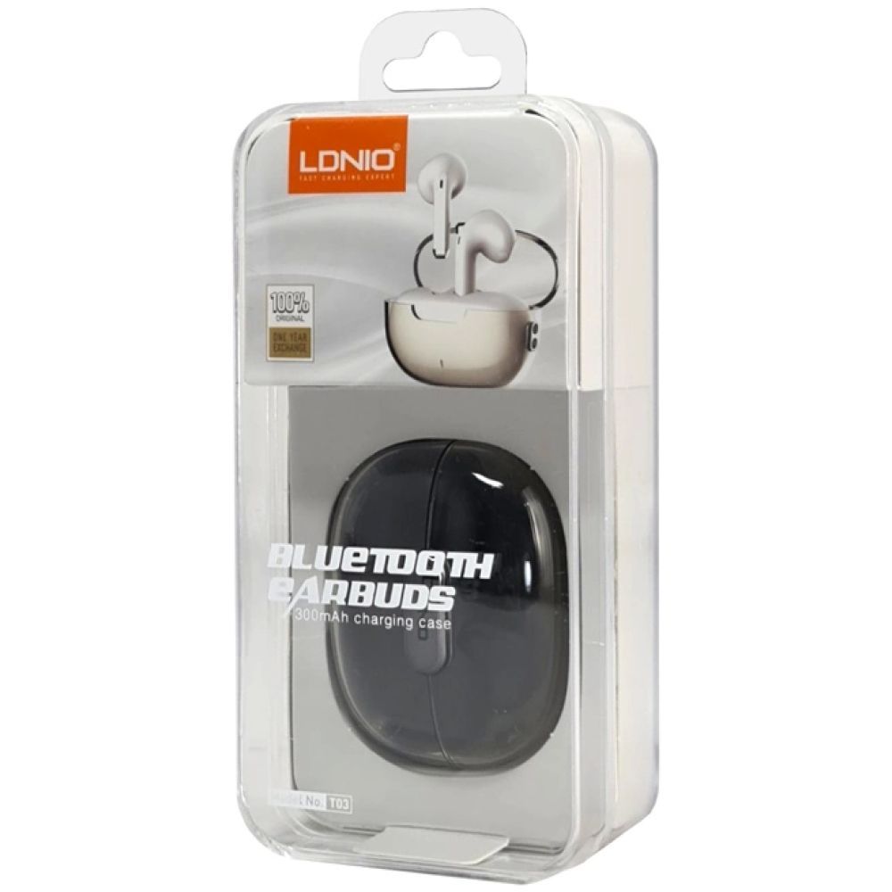 LDNIO earphones με θήκη φόρτισης T03, True Wireless, μαύρα - Image 9