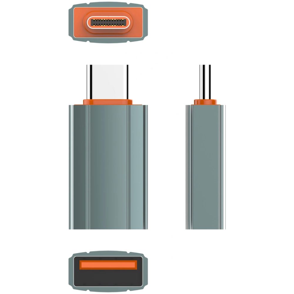 LDNIO αντάπτορας USB-C σε USB LC140, αρσενικό σε θηλυκό, γκρι - Image 2