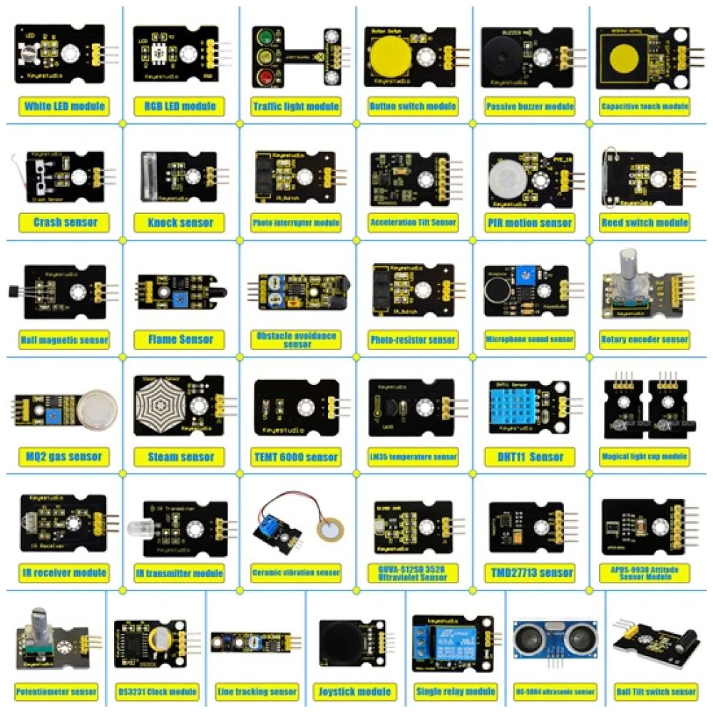 KEYESTUDIO 37 in 1 Sensor V2.0 kit για Arduino KS0399 - Image 3