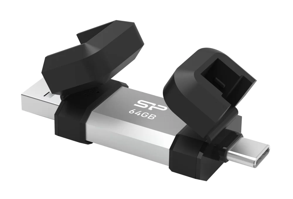 SILICON POWER USB Flash Drive C51, USB/USB-C, 64GB, 120MBps, ασημί - Image 3