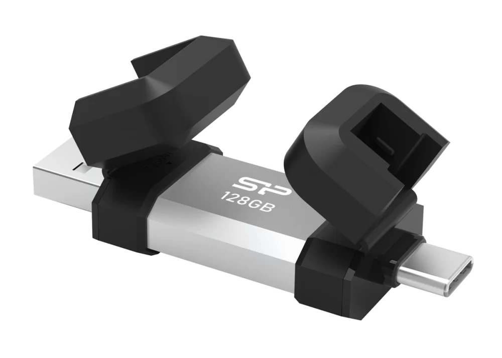 SILICON POWER USB Flash Drive C51, USB/USB-C, 128GB, 120MBps, ασημί - Image 3