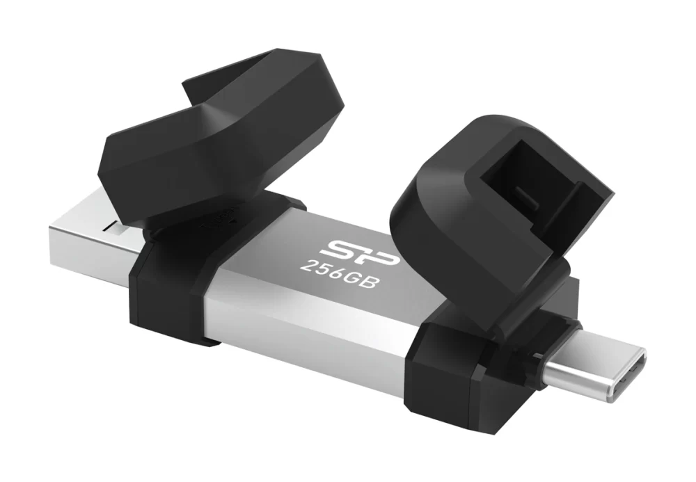 SILICON POWER USB Flash Drive C51, USB/USB-C, 256GB, 200MBps, ασημί - Image 3