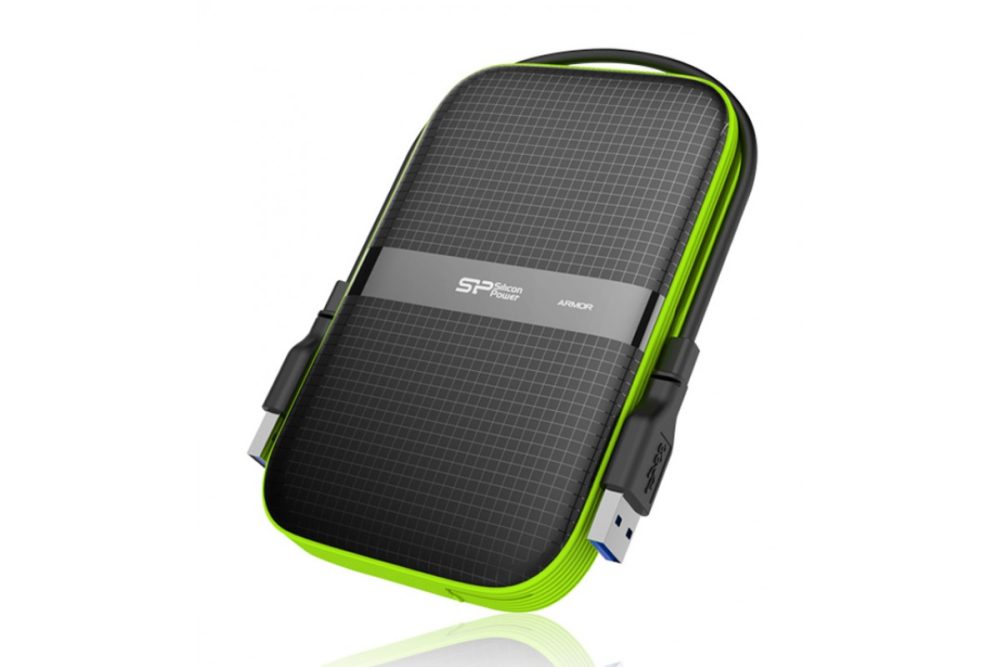 SILICON POWER εξωτερικός HDD Armor A60, 2TB, USB 3.2, πράσινος