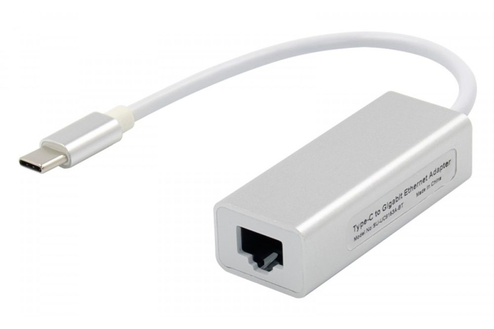 Αντάπτορας USB Type-C σε RJ45 ST735, 1000Mbps, RTL8153, ασημί