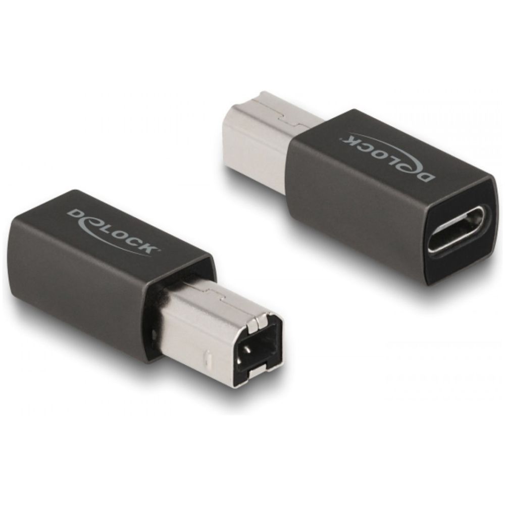 DELOCK αντάπτορας USB-C θηλυκό σε USB Type-B αρσενικό 65839, γκρι