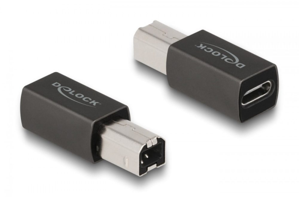 DELOCK αντάπτορας USB-C θηλυκό σε USB Type-B αρσενικό 65839, γκρι