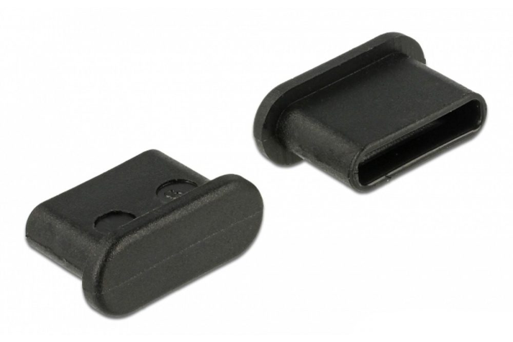 DELOCK κάλυμμα προστασίας για θύρα USB-C 64014, μαύρο, 10τμχ