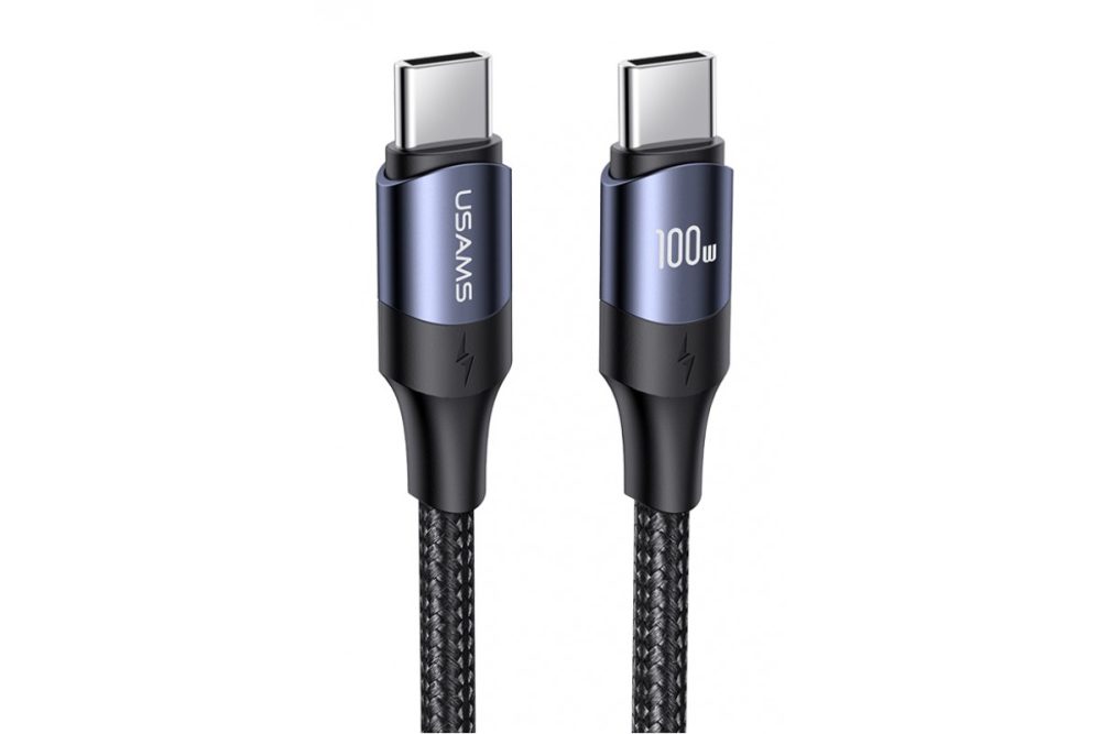 USAMS καλώδιο USB-C US-SJ524, 100W/5A, PD, 1.2m, μαύρο